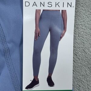 Danskin Women's XL Lightweight Leggings Blue e0181